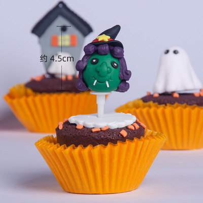 Cake Decoration Halloween Girl Inserts Decoration Children Cute Style Series Plug-in Cake Decoration Accessories and Decorations