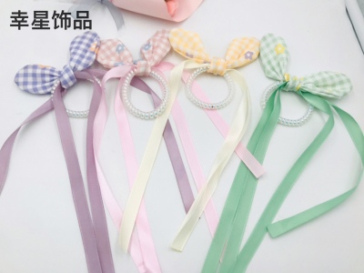 Elastic Rubber Hair Band Rope Ribbon Not Easy Rabbit Ears Hair Ring Hair Rope Head Rope Headdress Hair Accessories Rubber Band Belt Tire Headdress Hair Accessories
