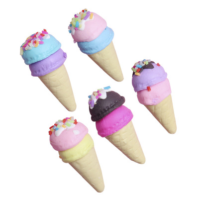 Simulation Three-Dimensional Polymer Clay Ice Cream Cone DIY Mobile Phone Beauty Accessories Mobile Phone Accessories Keychain DIY Material