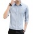 2021 New Striped Shirt Men's Short Sleeve Cropped Shirt Coat Spring and Summer Business Slim-Fit Casual Men's Clothing