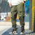 Lianxu Men's Clothing | 2021 Spring and Summer Multi-Pocket Men's Pants Overalls Velcro Adjustable Ankle-Tied Harem Pants Men's Fashion Brand