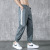 Sports Casual Pants Men's Summer Thin Loose-Fit Tappered Trousers Korean Style Trendy Ice Silk Cropped Pants Rest Leg Shaping Pants