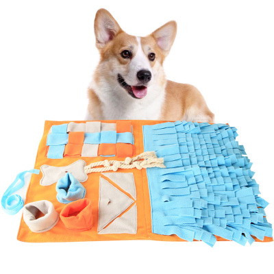 Creative New Pet Sniffing Mat Small and Medium Sized Dog Bite-Resistant Relieve Stress Slow Food Training Game Blanket Wholesale