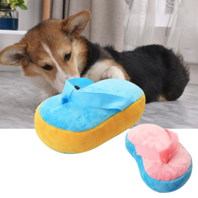 New Pet High Heels Slippers Sound Plush Toy Dog Bite-Resistant Molar Teeth Cleaning Plush Toy Wholesale