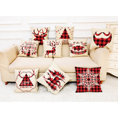 Christmas cushion cover decoration winter holiday party Pillow Custom zipper pillow cover decoration bed, sofa, car