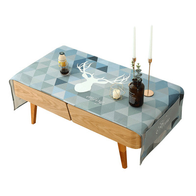 Modern simple cloth cotton hemp tea table cover waterproof oil proof scald proof tablecloth can be customized