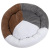 Three-Color Circle Flannel Pet Bed Custom round Small and Medium-Sized Dogs Doghouse Cathouse Cross-Border Four Seasons Universal Non-Slip