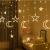 12 Hanging Five-Pointed Star Moon Led Room Colored Lantern Flashing Starry Sky Christmas Lights Holiday Light Decoration