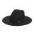 Jakijayi European and American Style Spring Autumn Winter Imitation Felt Broad-Brimmed Hat Woolen Top Hat British Retro Panama Hat