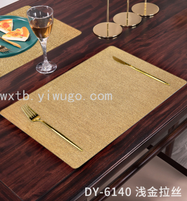 New PVC Rectangular Placemat Waterproof and Oil-Proof Placemat Factory Direct Sales