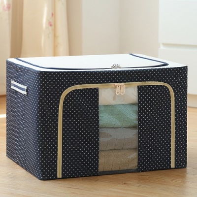 Frame Storage Box Oxford Cloth Storage Box Quilt Storage Box Folding Wardrobe Fabric Extra Large Buggy Bag with Lid