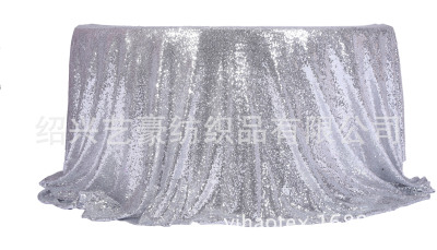 New Sequin round Tablecloth Full Version Sequined Embroidered Messy Piece Wedding Banquet Hotel Tablecloth Embroidered Piece Fabric Tablecloth