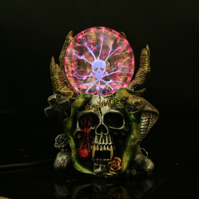 Skull Ornaments Factory Direct Sales Resin Magic Lamp Static Sensitive Bulb Static Magic Ball Home Decorations