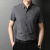 Summer New Men's Slim-Fit Seamless Shirt Middle-Aged Lapel Short-Sleeved Business Shirt Men's Striped Dad Wear