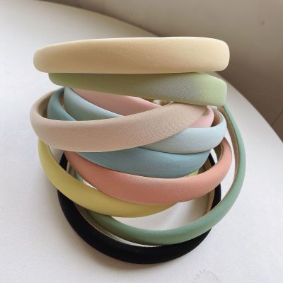 Simple All-Match Solid Color Headband Spring Candy Color Sponge Headband Hair Pressing Hairpin Internet Celebrity Outing Hair Accessories Mori Style Women