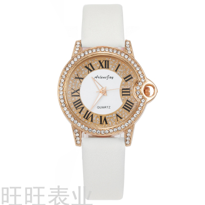 2021 Internet Hot New Luxury Diamond Roman Dial Women's Quartz Watch Casual Fashion Belt Women's Watch