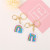 Alloy Key Ring Cute Colored Clouds Rainbow Metal Dripping Key Pendants Creative Bag Pendant