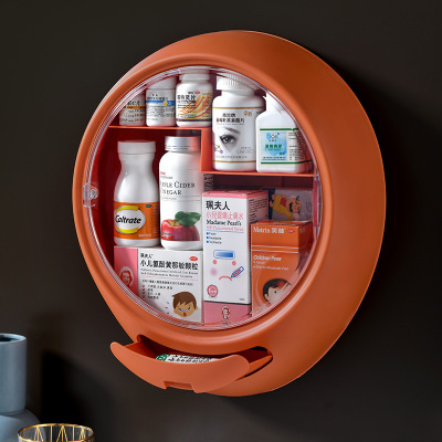 One-Piece Delivery Family Wall-Mounted Small Medicine Box Household Medicine Storage Cabinet Multi-Functional Plastic Separated Storage Box