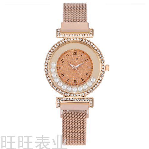 diamond ball digital dial casual women‘s watch simple temperament women‘s milan strap wrist watch