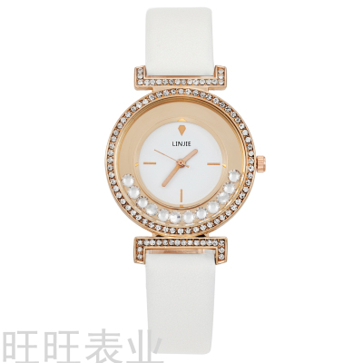 New Fashion Diamond Luxury Ball Scale Dial Casual Women's Hand Simple Women's Elegant Belt Wrist Watch