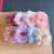 INS Popular Mesh Floral Print Little Daisy Large Intestine Hair Ring Delicate Organza Sweet Hair Band for Girls Hair Accessories Headdress