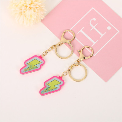 Cartoon Creative Alloy Key Ring Fashion Lightning Pendant Cute Pendant Accessories Gift