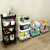 Floor-Type Multi-Layer Kitchen Storage Rack Trolley Living Room Sundries Classification Storage Car Plastic Organizing Rack with Armrest