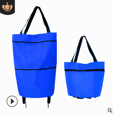 Folding Shopping Cart Bag Hand Buggy Retractable Trolley Bag Supermarket Shopping Bag Shopping Cart