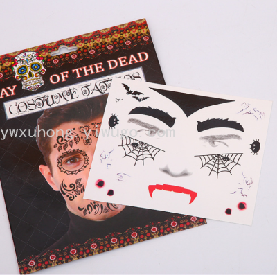 Halloween Party Horror Bloody Scar Tattoo Sticker Scar Men and Women Simulation Bleeding Fake Injury Funny Paper Sticker