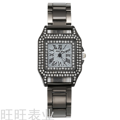 2021 Fashion Diamond-Embedded Luxury Steel Band Women's Watch Rhinestone Exquisite Square Women's Wrist Watch