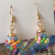 Colorful Glass Ball Candy Bubble Glass Ball Girly Earrings Cute Ear Hook Ear Clip Accessories Female