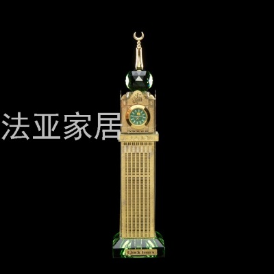 Crystal Model Building Crafts Travel Commemorative Gift Mecca Clock Tower UK Big Ben