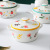 Ceramic Creative Fruit Salad Bowl Cute Dessert Bowl Stew Tureen with Lid Household Steam Eggs Baking Bowl Binaural Baking Bowl