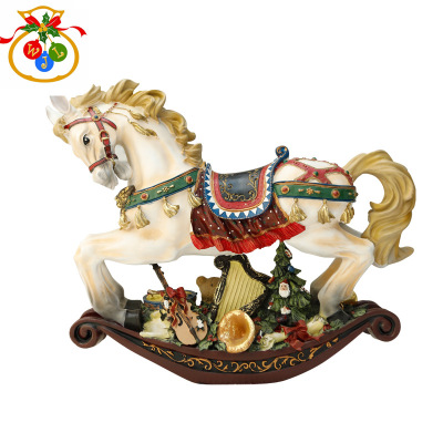 Hot sale high quality Christmas decorations resin pony Europ