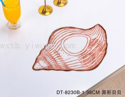 New PVC Shaped Placemat Waterproof and Oil-Proof Placemat Factory Direct Sales