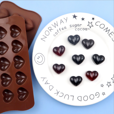 15 Grid Heart-Shaped Silicone Chocolate Mold