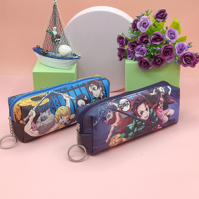 61 Kimetsu No Yaiba Stationery Pu Anime Pencil Case Crane Machine Student Gifts Stationery Pack Pencil Bag Support Customization
