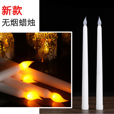Long Brush Holder Electric Candle Lamp Pole Candle Household Lighting LED Candle Light