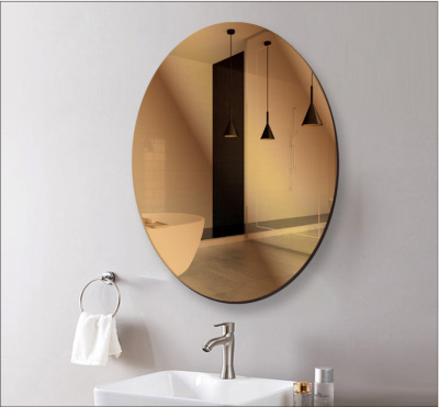 30 * 40cm HD Mirror Stickers Mirror Sticker Bathroom Decorative Sticker Geometric Stickers Wall Sticker Bathroom Living Room Entrance