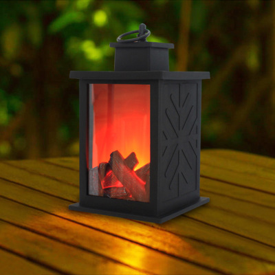 Cross-Border Fireplace Light Emulational Decoration Led Charcoal Flame Storm Lantern