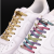 Candy Gold Silver Color Pearlescent Tie-Free Elastic Magnetic Snap Shoelace for Lazy People
