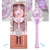 2-Color Light Music Magic Wand Flash Girl Baton Fairy Princess 608-121 Play House Glow Stick
