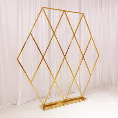 Gold Stainless Steel Backdrop Decoration Wedding Backdrop