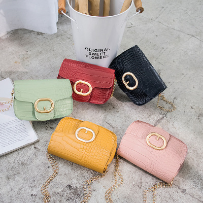 Factory Direct Sales Women's Bag Crocodile Pattern Shoulder Small Square Bag 2021 Summer Autumn Korean Style New Crossbody Mobile Phone Coin Purse