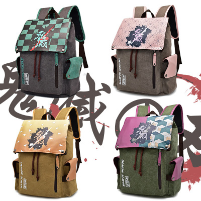 Amazon Anime Backpack Canvas Backpack School Bag Assassin Naruto One Piece Kimetsu No Yaiba