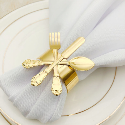 Hotel Supplies Dining Table Western Style Knife, Fork and Spoon Napkin Ring Napkin Ring Napkin Ring Napkin Ring Towel Buckle Wholesale