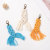 INS Style Colorful Cotton Tassel Woven Small Pendant Bag Decoration Accessories Cotton String Woven Keychain