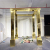 Newest luxury custom square mirror gold arch backdrop for we