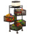 Installation-Free Rotary Vegetable Basket Storage Rack Kitchen Floor Multi-Layer Square Fruit Vegetable Colander