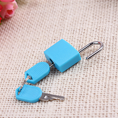 Production Wholesale 20mm Small Lock with Lock Hook Color Copper Lock + Plastic Lock Plastic-Coated Padlock with Key